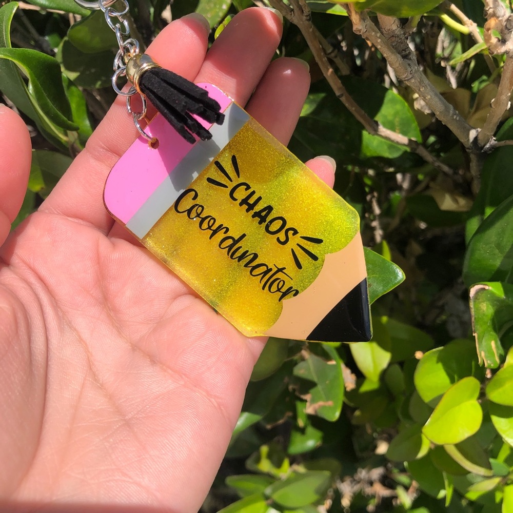 Pencil keychain| Teacher keychain | Customized